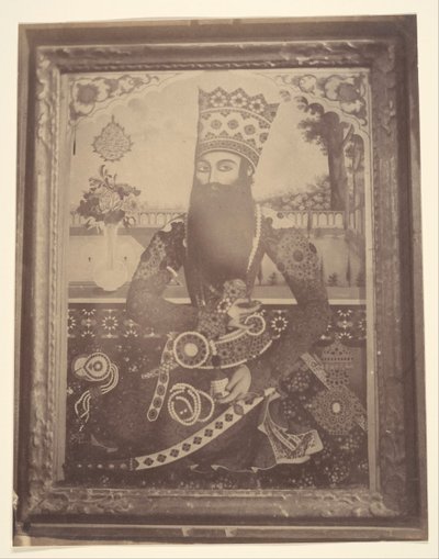 [Fath-Ali Shah, Pintura que una vez Perteneció a Hmah [] Saula, Tío del Rey.], 1840s-60s de Possibly by Luigi Pesce.