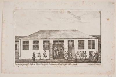 Frederik V visita los establos y la casa de equitación en la academia de Sorø de Poul Isac Grønvold