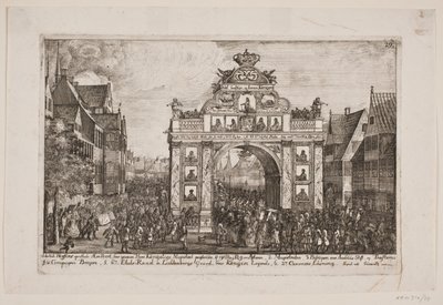 Federico V pasa por el arco de honor en Horsens de Poul Isac Grønvold