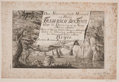 Portada del viaje del Rey Federico V por Dinamarca y Noruega 1749 de Poul Isac Grønvold