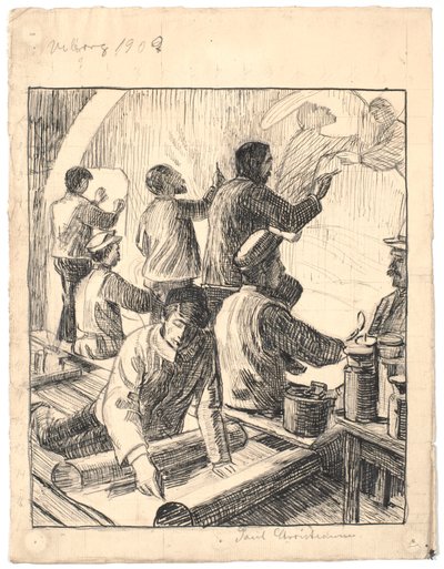 Skovgaard pintando en Viborg de Poul S. Christiansen