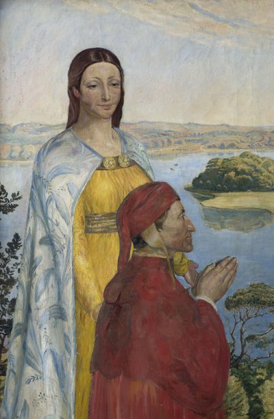 Dante y Beatriz en el Paraíso, 1895 de Poul Simon Christiansen
