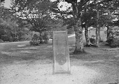 Rufus Stone, New Forest, c1896 de Poulton and Co