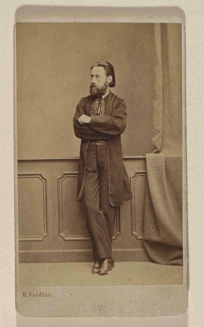 Retrato del compositor Bedrich Smetana, ca 1866 de Prague . Photo studio H. Fiedler