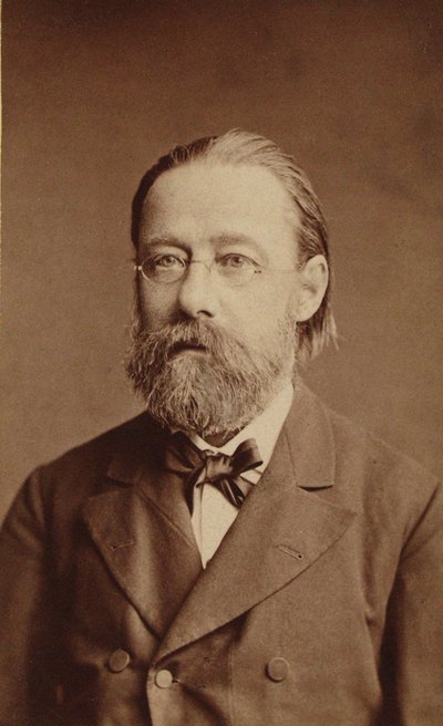 Retrato del compositor Bedrich Smetana, 1878 de Prague . Photo studio J. Mulac
