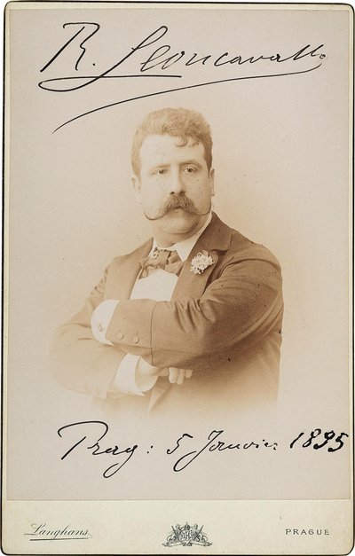 Ruggiero Leoncavallo 1858-1919, 1895 de Prague . Photo studio Jan F.