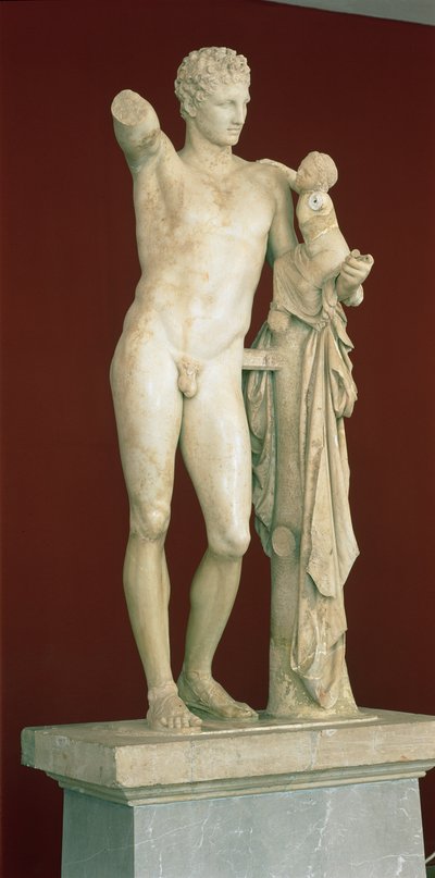 Estatua de Hermes y el infante Dionisio, c.330 a.C. de Praxiteles