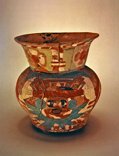 Jarrón decorado, Cultura Teotihuacana de Pre Columbian Pre Columbian