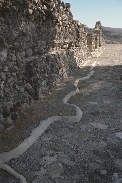 Restos de las murallas de la ciudad, Periodo Postclásico Tardío de Pre Columbian