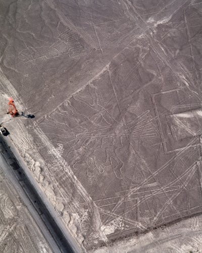 Vista aérea de las Líneas de Nazca de Prehistoric Prehistoric