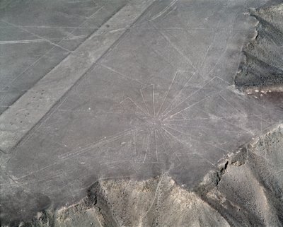 Vista aérea de las Líneas de Nazca de Prehistoric Prehistoric