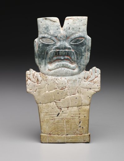 Placa antropomórfica, posiblemente la Serpiente de Fuego, período Preclásico, 800-400 a.C. de Prehistoric Prehistoric