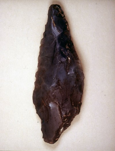 Puntas de flecha en sílex. Varèse. Museo arqueológico de Milán de Prehistoric Prehistoric