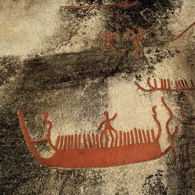 Figuras en un barco, c.1000 a.C. de Prehistoric Prehistoric