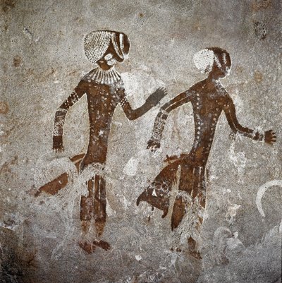 Figuras humanas. Pinturas rupestres, 8000-7000 a.C. de Prehistoric Prehistoric