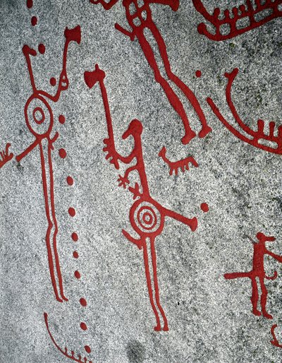 Edad de bronce nórdica: cazadores, grabados rupestres en Tanum, Suecia de Prehistoric Prehistoric