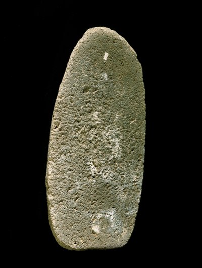 Prehistoria: herramienta de piedra utilizada para moler el trigo. Neolítico. Umbría, Italia. Perugia, Museo Arqueológico Nacional de Umbría de Prehistoric Prehistoric