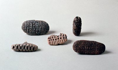 Prehistoria: diferentes pintaderas de terracota neolítica de Prehistoric Prehistoric