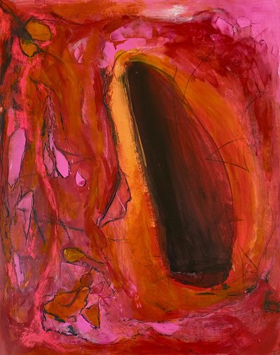 Portal abstracto rojo intenso de Preston Harmon