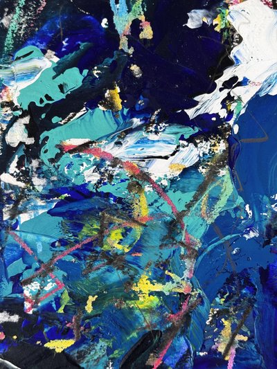 Textura abstracta en azul intenso de Preston Harmon
