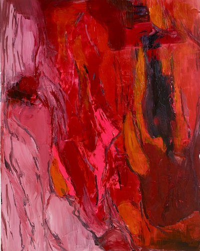Rojo intenso abstracto de Preston Harmon
