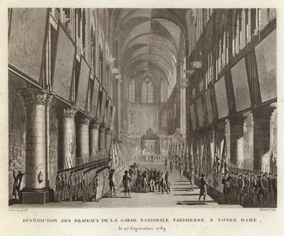 Bendición de las banderas por la Guardia Nacional de París de Prieur