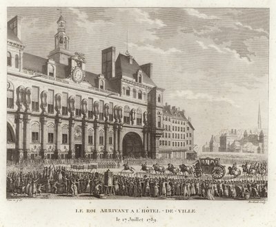La llegada del Rey al ayuntamiento de Prieur