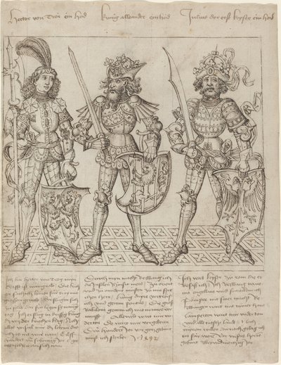 Héctor de Troya, Alejandro Magno y Julio César de Primary Master of the Strassburg Chronicle