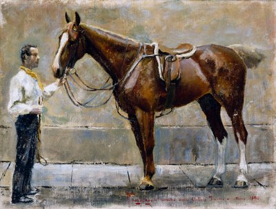 Caballo y mozo de cuadra de Prince Paul Petrovic Troubetzkoy