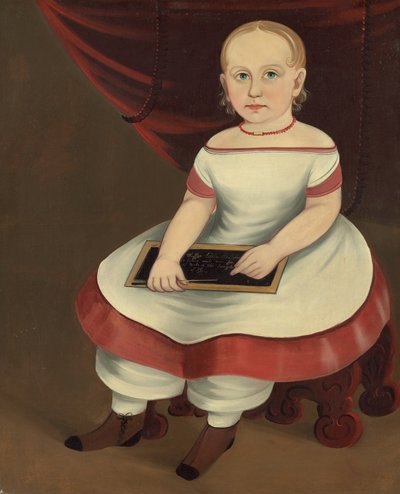 Niña con pizarra de Prior Hamblin School