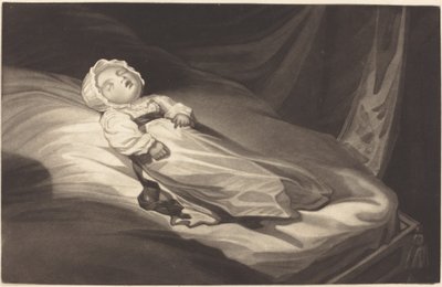 Bebé durmiendo de Probably British 19th Century