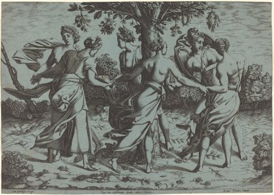 Danza de las dríades de Probably French 16th Century after Pierre Milan after Rosso Fiorentino