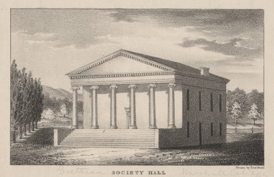 Sala de la Sociedad Goetheana, Marshall College, Mercersberg, PA, 1830 de Prof. Budd
