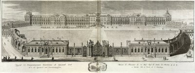 Vista del Palacio de Catalina en Tsarskoye Selo, 1761 de Prokofy Artemyevich Artemyev
