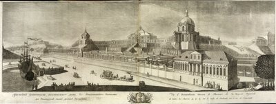 Vista del Gran Palacio de Oranienbaum, 1761 de Prokofy Artemyevich Artemyev