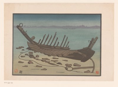 Naufragio de un bote de remos en la playa de Cancale de Prosper Alphonse Isaac