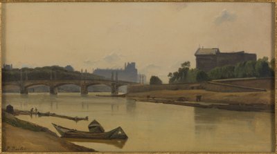 Le pont de la Concorde vu du quai de la Conférence, hacia 1830, hacia 1830 (óleo sobre lienzo) de Prosper Barbot