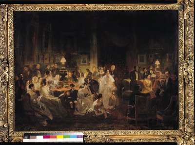 Emile Jean Horace Vernet Discute la Invención del Daguerrotipo en el Salón de Monsieur Irisson de Prosper Lafaye or Lafait