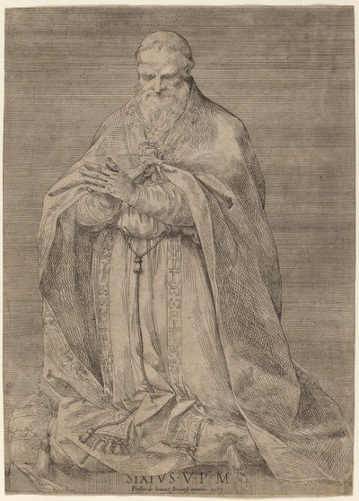 Papa Sixto V de Prospero Bresciano, after Giuseppe Cesari