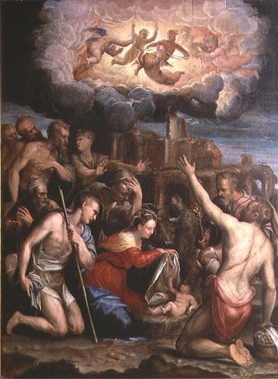 Adoración de los Pastores de Prospero Fontana