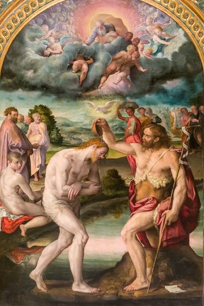 El bautismo de Cristo por Juan de Prospero Fontana