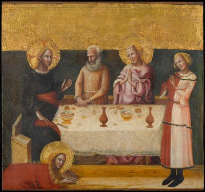 María Magdalena lavando los pies de Cristo, circa 1325-1330 de Pseudo Jacopino di Francesco