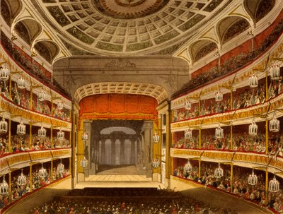 Nuevo Teatro Covent Garden, de Microcosm of London, 1810 de Pugin and Rowlandson