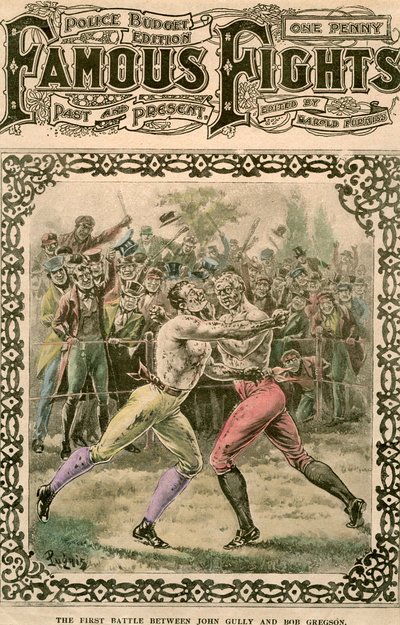 La primera batalla entre John Gully y Bob Gregson, 1807 finales del siglo XIX o principios del siglo XX de Pugnis