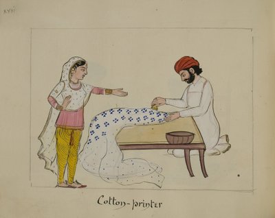 Un impresor de algodón de Punjabi School