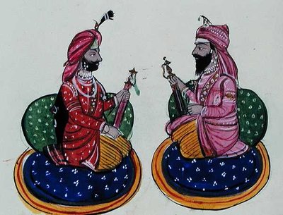 Maharajá Kharak Singh y Maharajá Nau Nihal Singh, c.1890 de Punjabi School