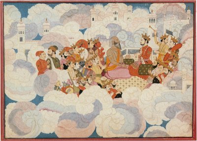 Indra consulta a su Preceptor en la Asamblea de los Dioses de Purkhu of Kangra
