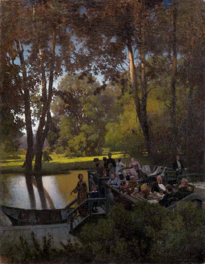 "Dejeuner au parc" (Almuerzo en el parque) Pintura de Pyotr Alexandrovich Sukhodolsky (Soukhodolsky) (1835-1903) Óleo sobre lienzo Dim 61,5x48 cm Colección particular de Pyotr Alexandrovich Sukhodolsky
