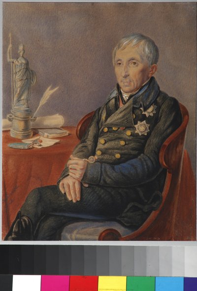 Retrato de Alexey Nikolayevich Olenin (1763-1843) par Olenin, Pyotr Alexeevich (1828-1855) de Pyotr Alexeevich Olenin