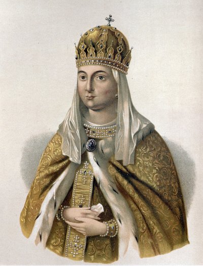 Retrato de Eudoxie Strechnieva (1608-1645), esposa del zar Miguel I de Rusia (Mijaíl Fiódorovich Romanov) de Pyotr Fyodorovich Borel
